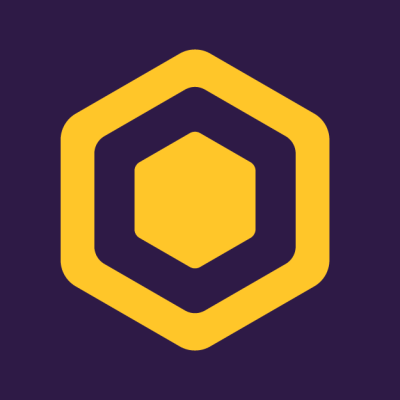 __logo omnibees hexágono versão fundo roxo vazado 2 (1)